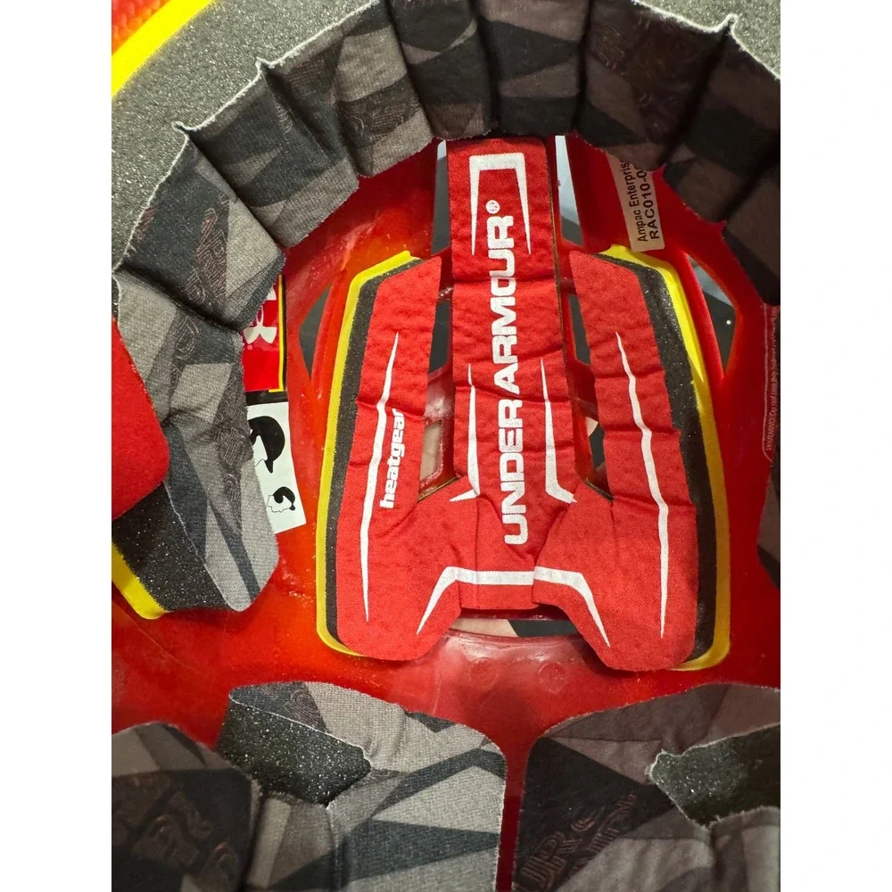 Under Armour Red Converge Show MTE SR Helmet UA BH2 100 Youth Baseball 6.5 - 7.5